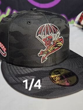 New Era 7 1/4 - Topperz Midnight Camo Fayetteville Woodpeckers Eighty Deuces